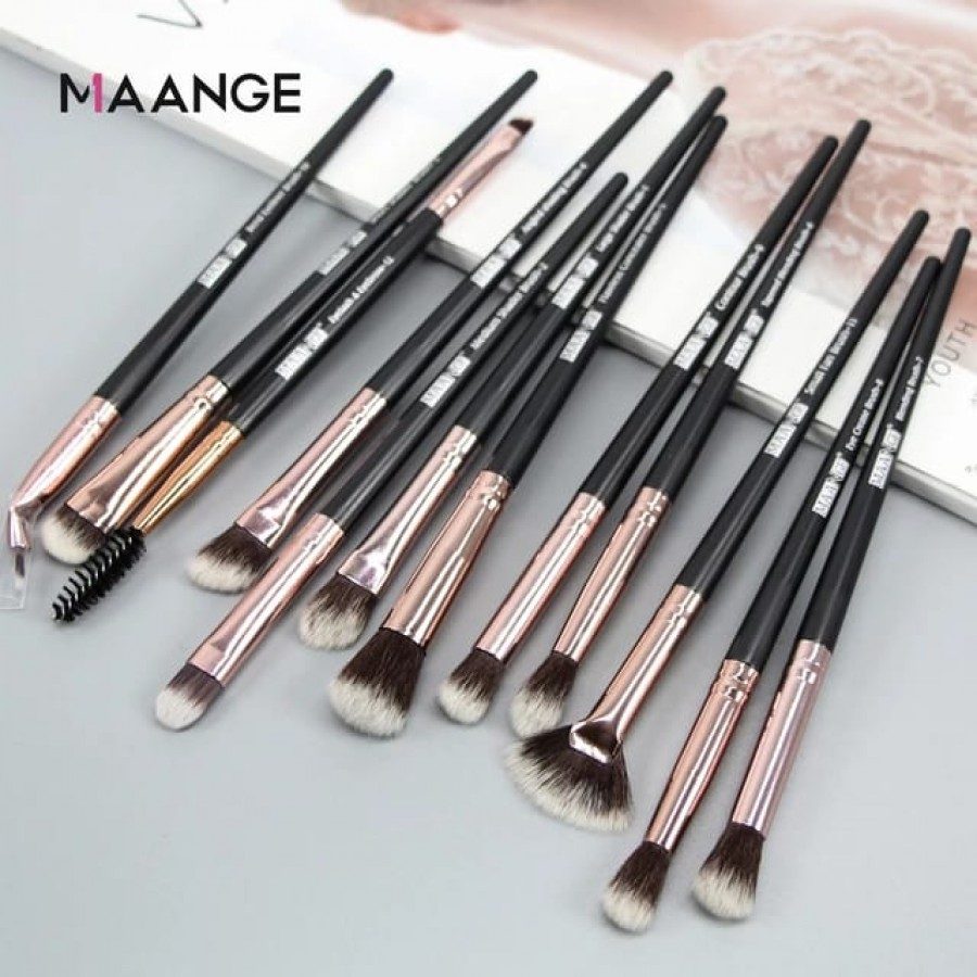 Maange 12 Piece Professional Eye Makeup Brush Set