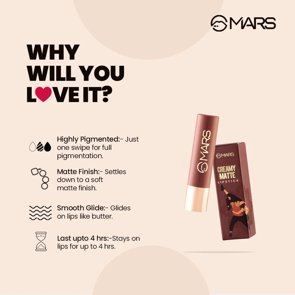 Creamy Matte Lipstick ( 12 Shads )