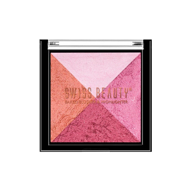 Swiss Beauty Baked Blusher & Highlighter Palette