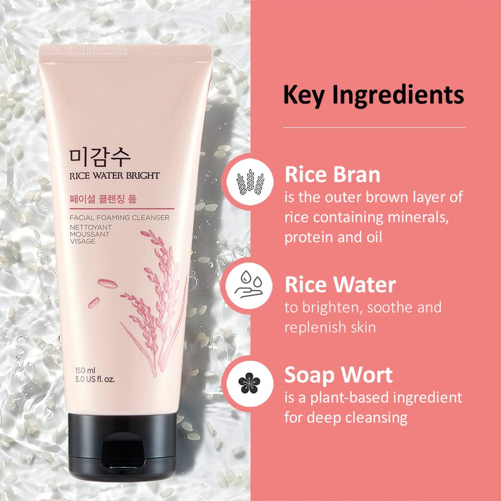 Rice Water Bright Foaming Facial Cleanser