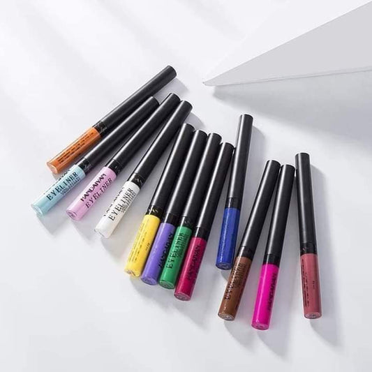 Handiyan Liquid 12 piece Colourful Eyeliner