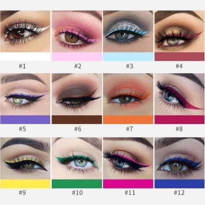 Handiyan Liquid 12 piece Colourful Eyeliner
