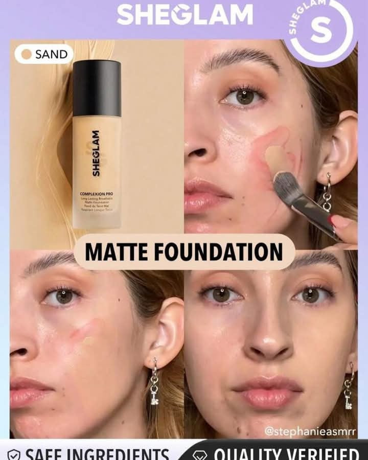 𝐒𝐇𝐄𝐆𝐋𝐀𝐌 Complexion Pro Long Lasting Breathable Matte Foundation