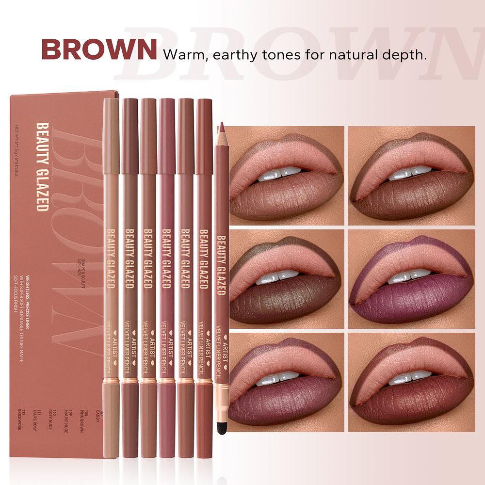 Beauty Glazed Double Head Lip Liner Set