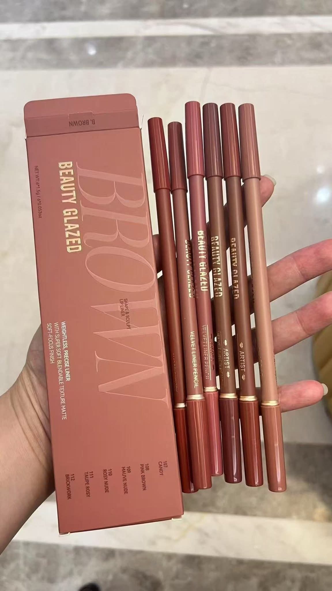 Beauty Glazed Double Head Lip Liner Set