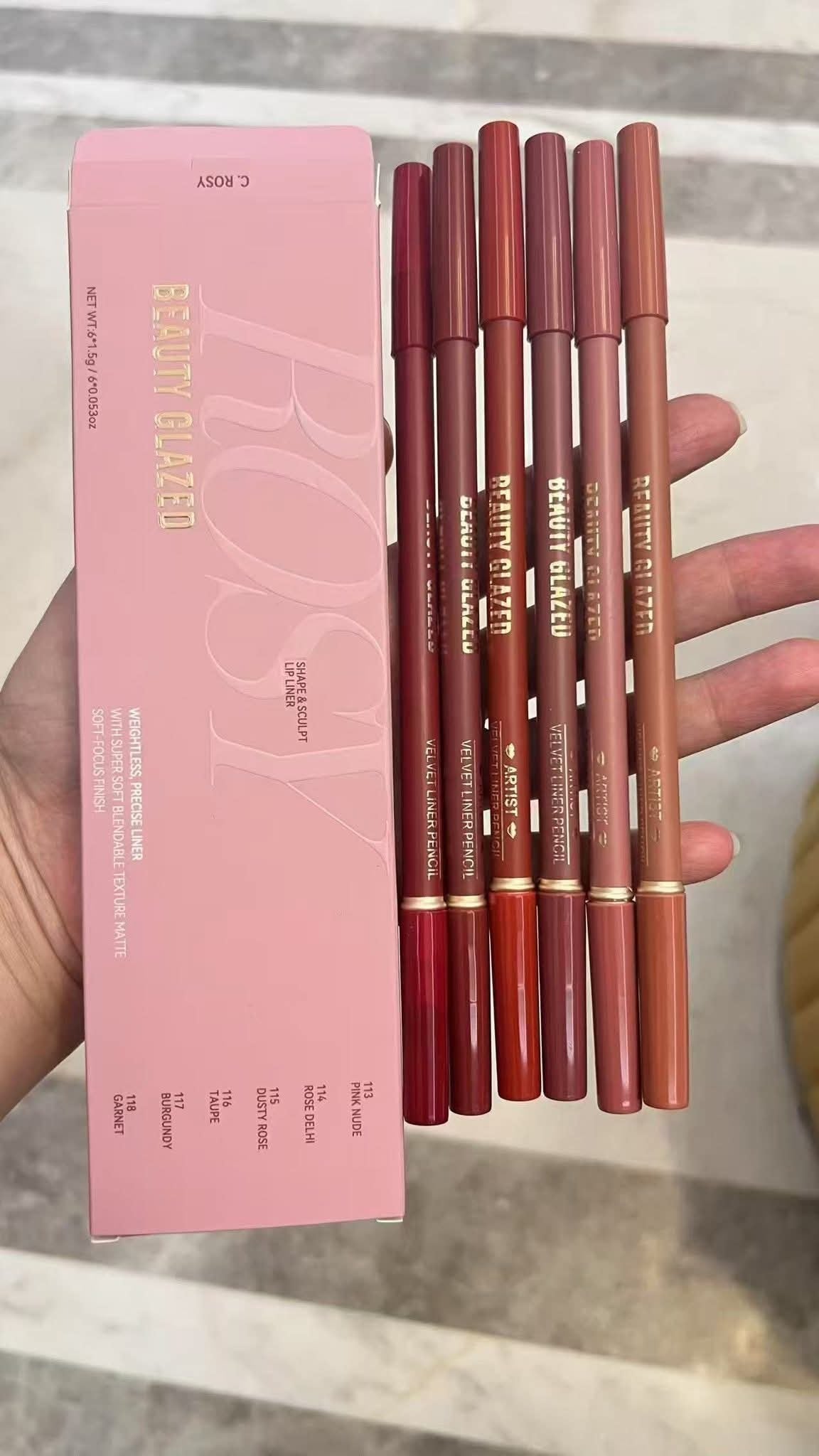 Beauty Glazed Double Head Lip Liner Set