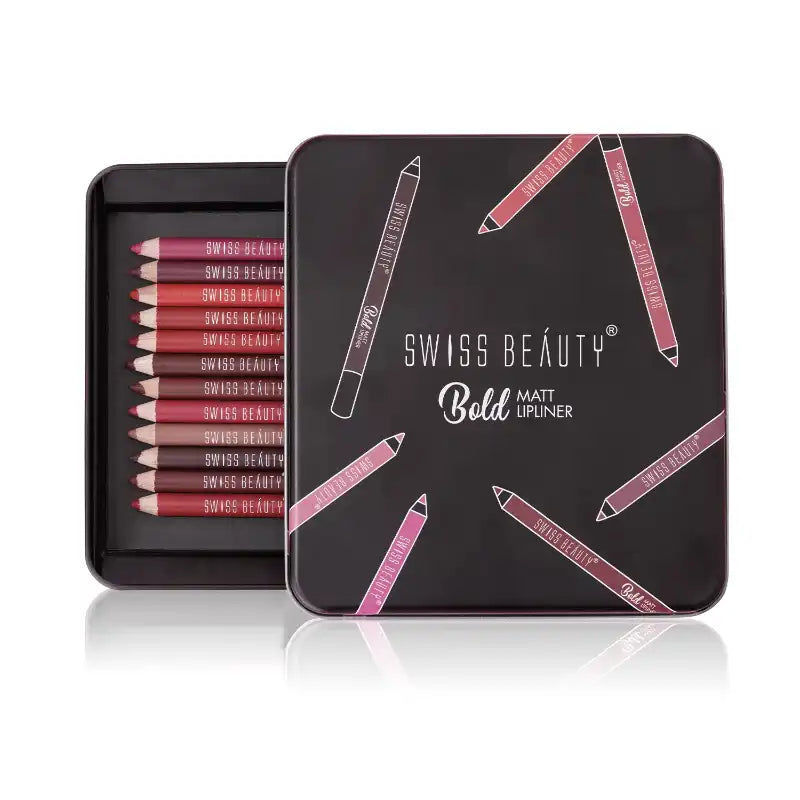 Swiss Beauty 12 pics bold matte lipliner set