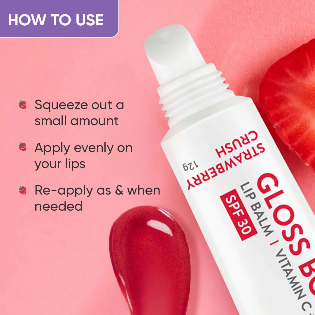 Gloss Boss Lip Balm Vitamin C+E SPF30+++ (Strawberry Crush)