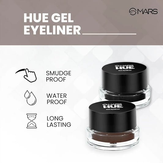 2-In-1 Hue Gel Eyeliner (Black & Brown) , (Black & Blue)