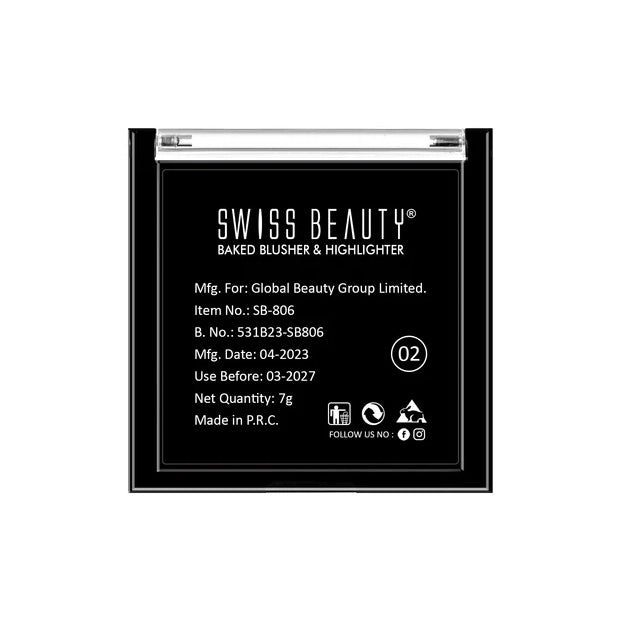 Swiss Beauty Baked Blusher & Highlighter Palette