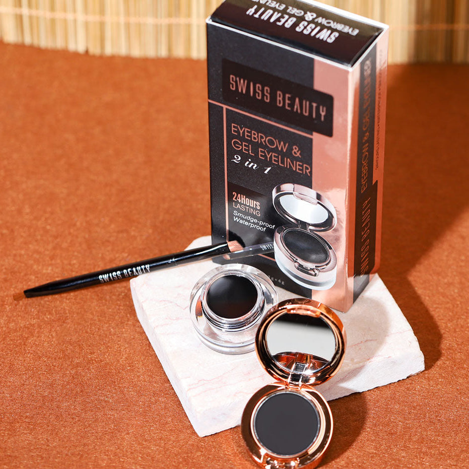 Swiss Beauty 2 in 1 eyebrow & Gel eyeliner