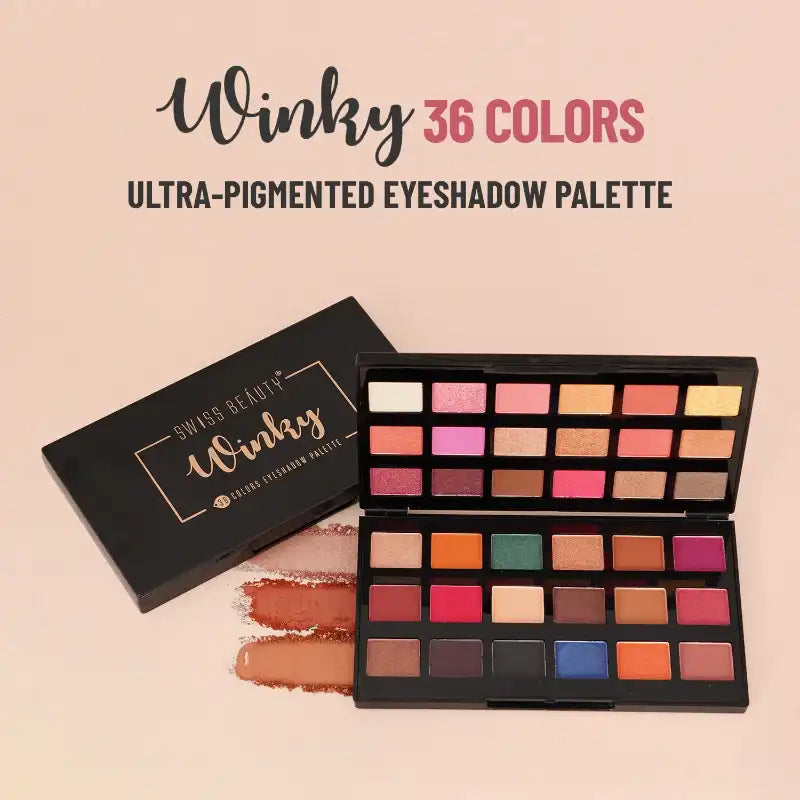 Swiss Beauty Winky 36 color ultra pigmented  Eyeshadow Palette