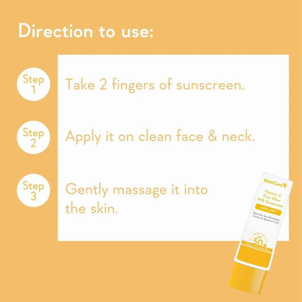 Wishcare vitaminc pure glow Milk sunscreen