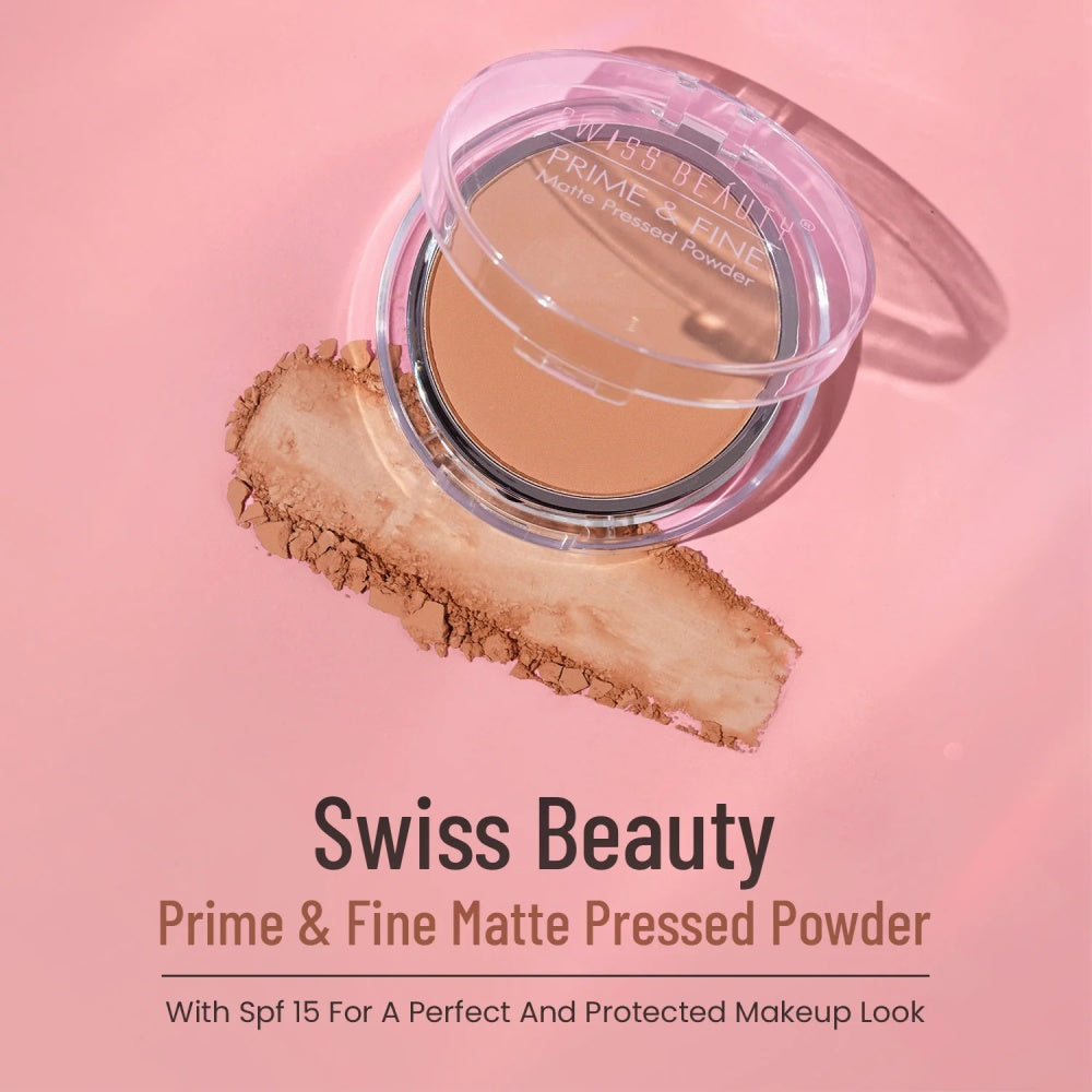 Swiss Beauty prime & Fine matte pressed Powder