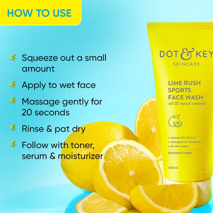 Lime Rush Sports Face Wash