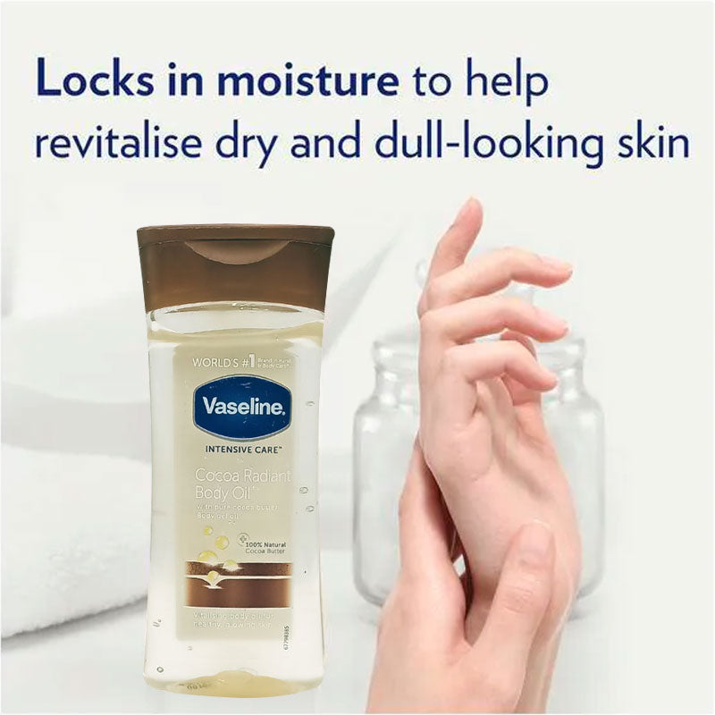 Vaseline Intensive Care Cocoa Radiant Body Oil with Pure Cocoa Butter – 200ml