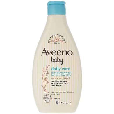 Aveeno Daily Care Baby Hair and Body Wash for sensitive skin - 250ml -