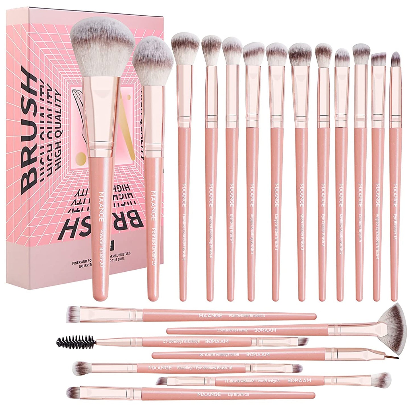 Maange Finger And Soften Blush Set Box 20Cpcs