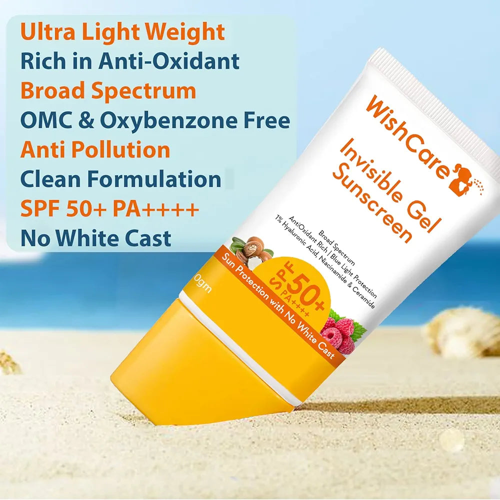 Wishcare Invisible Gel Sunscreen 50+ PA++++