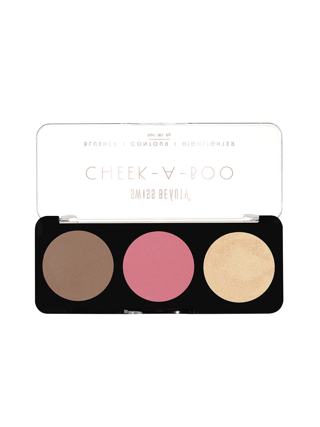 Swiss Beauty Cheek- A- Boo Face Palette With Blusher, Contour And Highlighter | Highly Pigmented And Easy To Blend Shades |