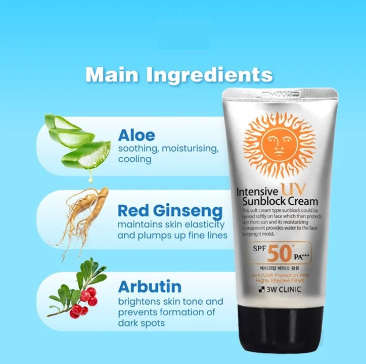 3w Clinic Intensive UV Sunblock Cream