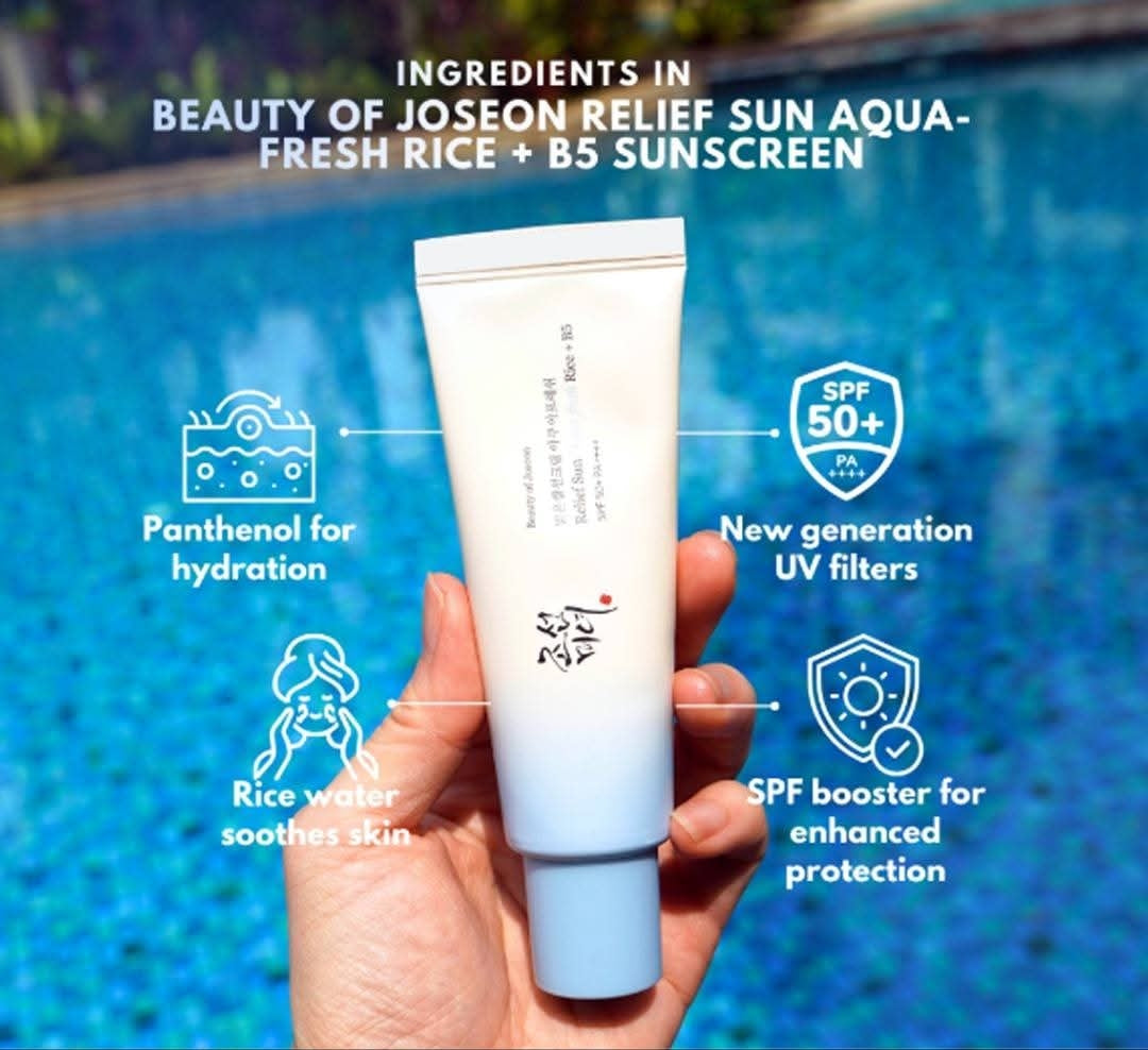 𝐁𝐞𝐚𝐮𝐭𝐲 𝐨𝐟 𝐉𝐨𝐬𝐞𝐨𝐧 𝐑𝐞𝐥𝐢𝐞𝐟 𝐒𝐮𝐧 𝐀𝐪𝐮𝐚-𝐟𝐫𝐞𝐬𝐡 𝐑𝐢𝐜𝐞+𝐁5 (𝐒𝐏𝐅50+ 𝐏𝐀++++) 10ml